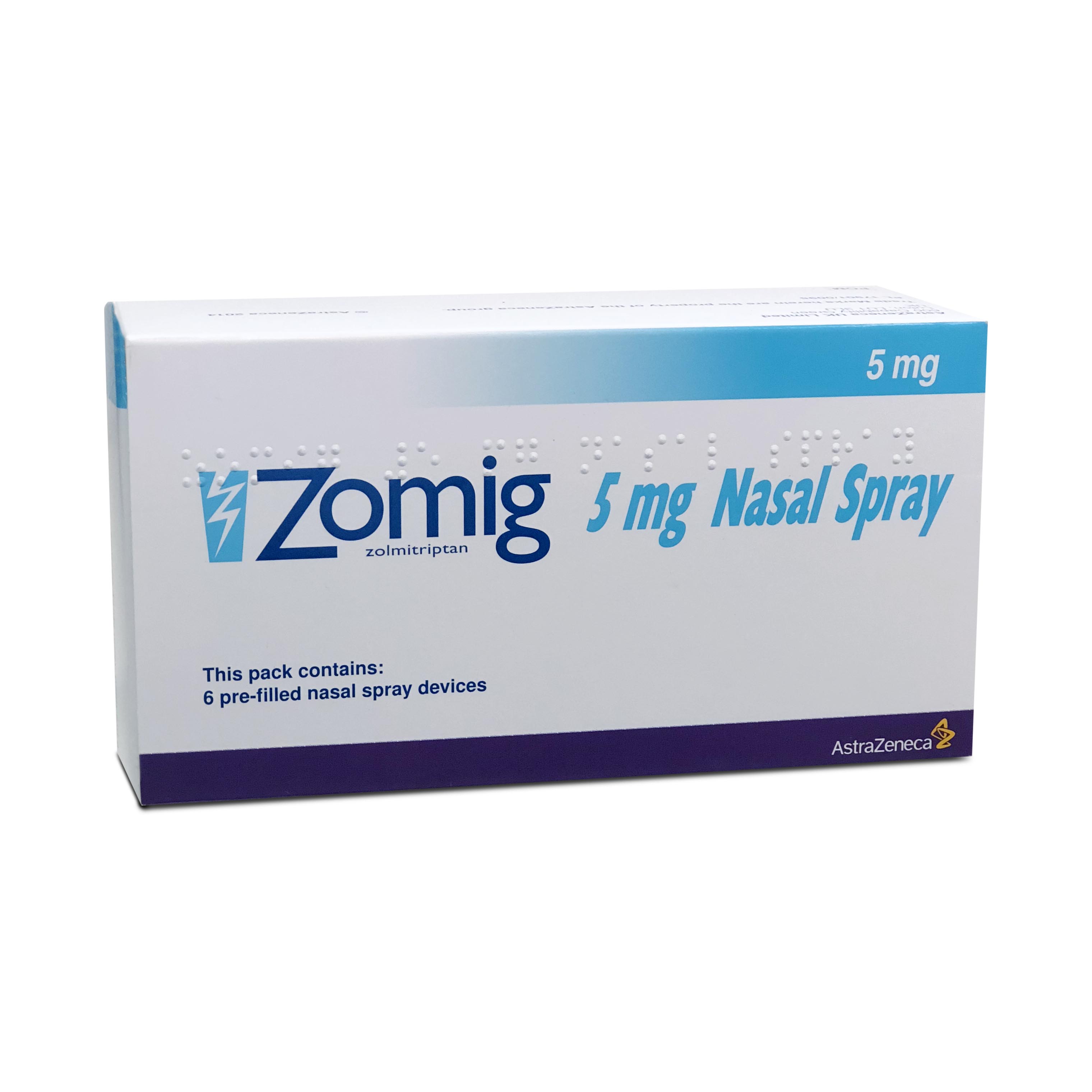 Zomig Nasal Spray 5mg manufactured by AstraZeneca